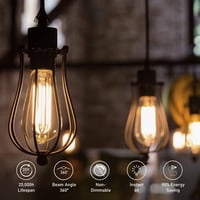 Blewandy E27 Vintage Edison LED izzó 6W meleg fehér 2700K retro 3db 2