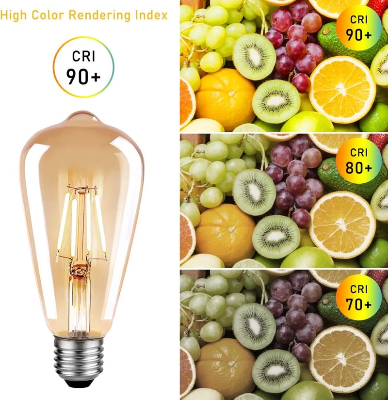 Blewandy E27 Vintage Edison LED izzó 6W meleg fehér 2700K retro 3db