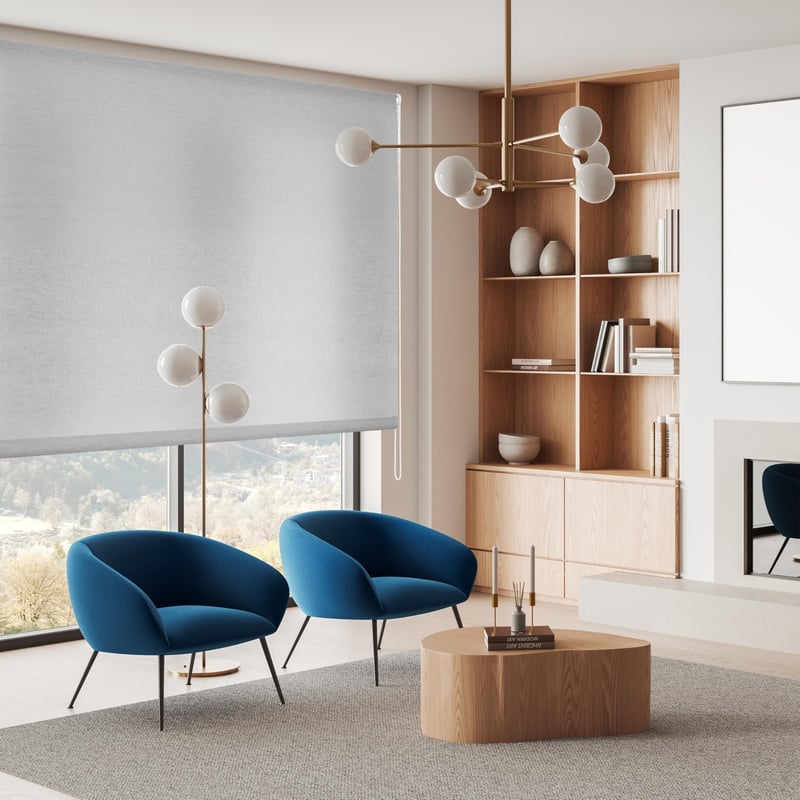Priesvitná roleta Blindecor na okná, hladká oceľovosivá 160x175 cm, textil 157x170 cm