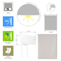 Rulou Opac Blindecor Draco 120x175 cm, Gri Argintiu, Termoizolant, Blackout, Suprafață Netedă 6