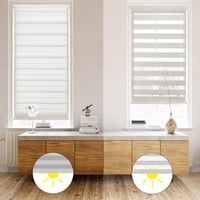 Dvojitá roleta bez vŕtania Blindecor Indus Sensa Tools, ľanová farba, 45x130 cm (šírka x výška), rozmer látky 42x125 cm 3