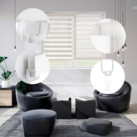 Dvojitá roleta bez vŕtania Blindecor Indus Sensa Tools, ľanová farba, 45x130 cm (šírka x výška), rozmer látky 42x125 cm 5