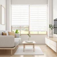 Blindecor Lira Duo roleta deň a noc biela 160x180 cm, rozmer látky 157x175 cm, zebrová okenná roleta zatemňovacia 1