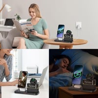 BLKE 5 az 1-ben vezeték nélküli töltőállomás 33W adapterrel, iPhone/Apple Watch/AirPods - fehér 8
