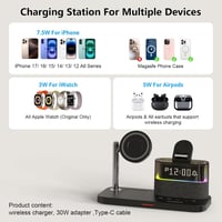 BLKE 5 az 1-ben vezeték nélküli töltőállomás 33W adapterrel, iPhone/Apple Watch/AirPods - fehér 3