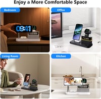 BLKE 5 az 1-ben vezeték nélküli töltőállomás 33W adapterrel, iPhone/Apple Watch/AirPods - fehér 7
