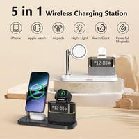 BLKE 5 az 1-ben vezeték nélküli töltőállomás 33W adapterrel, iPhone/Apple Watch/AirPods - fehér 2