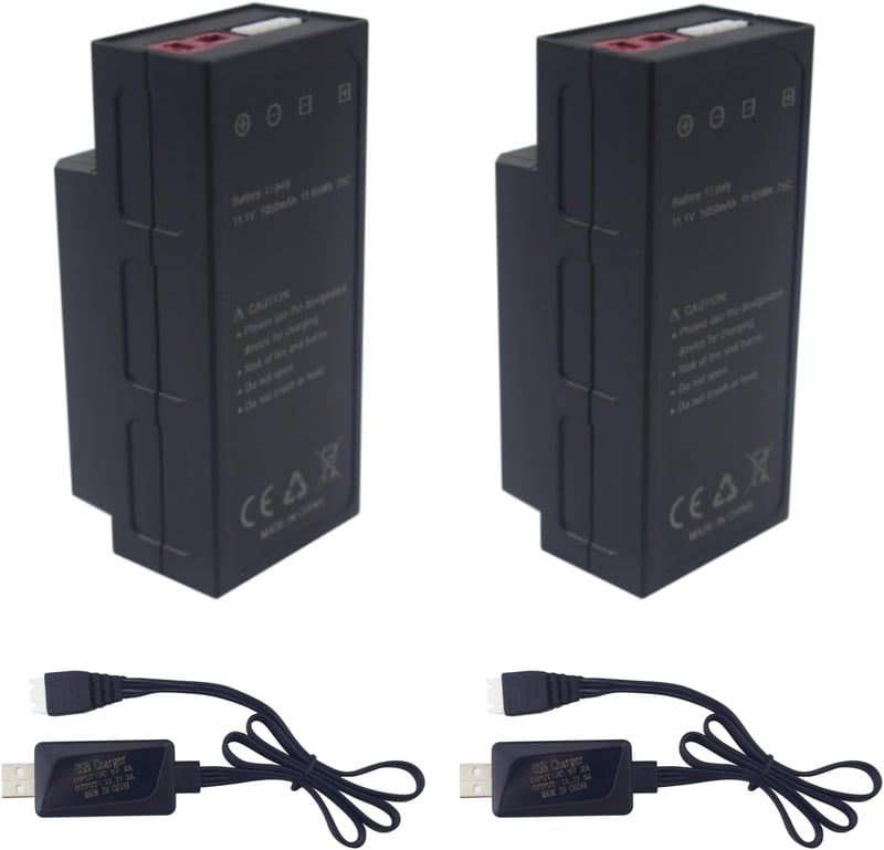 BLLRC 11.1V 1050mAh LiPo akkumulátor 2db T csatlakozóval MJX RC autóhoz