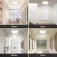 BLNAN 24W LED mozgásérzékelős mennyezeti lámpa, 3000-5000K, 2400lm, 30cm 9