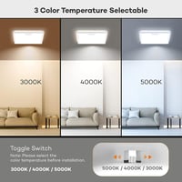 BLNAN 24W LED mozgásérzékelős mennyezeti lámpa, 3000-5000K, 2400lm, 30cm 3