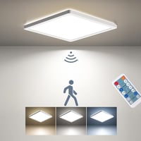 BLNAN LED mennyezeti lámpa mozgásérzékelővel és távirányítóval, 24W - 30 cm 1