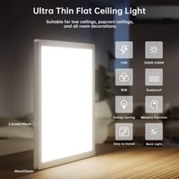 BLNAN RGB LED Mennyezeti Lámpa Távirányítóval, Dimmelhető, 24W, Színváltó, Nappali Hálószoba 7