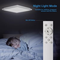 BLNAN RGB LED Mennyezeti Lámpa Távirányítóval, Dimmelhető, 24W, Színváltó, Nappali Hálószoba 5