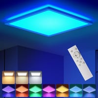 BLNAN RGB LED Mennyezeti Lámpa Távirányítóval, Dimmelhető, 24W, Színváltó, Nappali Hálószoba 1