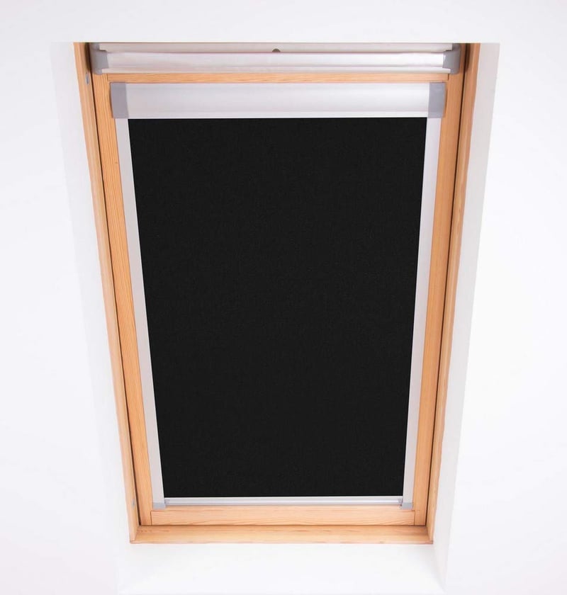 Bloc Blinds Skylight Blind 2 (55/98) za krovni prozor Fakro, roleta za zamračivanje, crna, 2 kom.