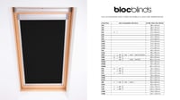 Bloc Skylight roleta za zamračivanje za Velux krovni prozor, crna, FK06, 48x98 cm 6