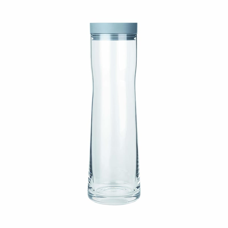 Carafă pentru apă din sticlă blomus SPLASH, Sharkskin, 1 litru, cu capac din silicon și oțel inoxidabil, 29,5 x 9 x 9 cm