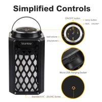 Bluetooth reproduktor blonbar s LED efektom plameňa, vodotesný prenosný vonkajší reproduktor IP65, 10W HD stereo zvuk, atmosféra pochodne 7