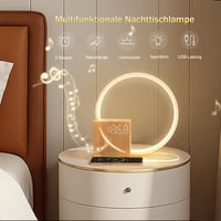 blonbar Ébresztőórás Éjjeli Lámpa USB Töltővel - 10W Fényerőszabályozható Asztali Lámpa, Érintésvezérelt Alvássegítő, 3 Fényerőszint, Termés 2