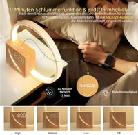 blonbar Ébresztőórás Éjjeli Lámpa USB Töltővel - 10W Fényerőszabályozható Asztali Lámpa, Érintésvezérelt Alvássegítő, 3 Fényerőszint, Termés 5