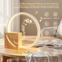 blonbar Ébresztőórás Éjjeli Lámpa USB Töltővel - 10W Fényerőszabályozható Asztali Lámpa, Érintésvezérelt Alvássegítő, 3 Fényerőszint, Termés 6