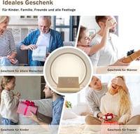 blonbar Érintésvezérelt Asztali Lámpa 3 Fényerőszinttel - 10W Vezeték Nélküli Töltő, Természethangok, Ébresztőóra és Altatófény Hálószobába 8