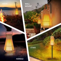 blonbar Kültéri Bluetooth Hangszóró Lángfény Effekttel - IP65 Vízálló LED Lámpa, 24 Órás Üzemidő, TWS Sztereó Hangzás, Kerti Fáklya (2 db) 5