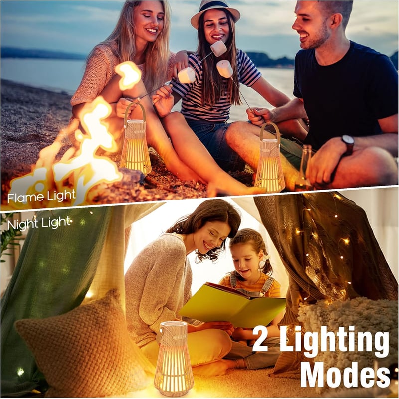 blonbar Kültéri Bluetooth Hangszóró Lángfény Effekttel - IP65 Vízálló LED Lámpa, 24 Órás Üzemidő, TWS Sztereó Hangzás, Kerti Fáklya (2 db)