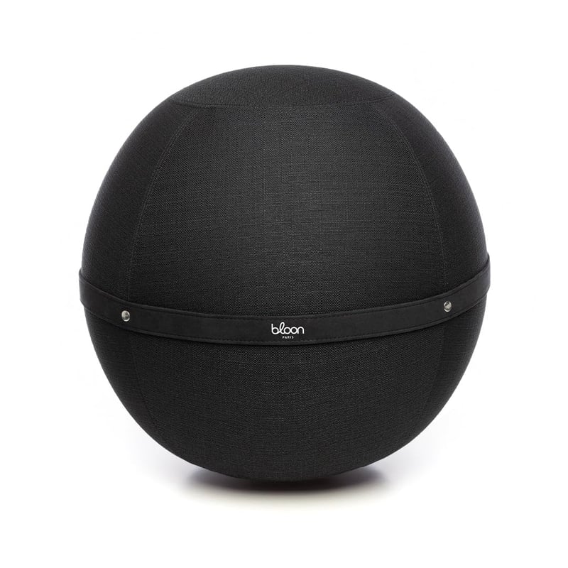 Bloon Paris ergonomska uredska lopta za sjedenje protiv bolova u leđima, protuklizna, crna, 55 cm, ručno izrađena u Portugalu