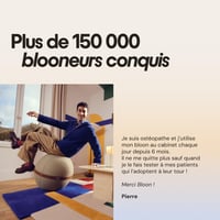 Bloon Paris ergonomska uredska lopta za sjedenje protiv bolova u leđima, protuklizna, crna, 55 cm, ručno izrađena u Portugalu 5