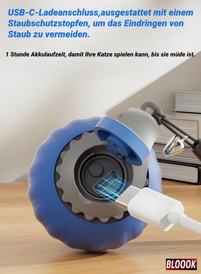 BLOOOK interaktív macskajáték mágia labda kék narancssárga