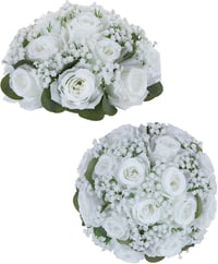 Ghirlandă de trandafiri artificiali BLOSMON, decorațiune de nuntă, 2 bucăți, alb 1