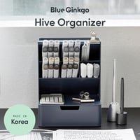 BLUE GINKGO Hive stolni organizator – vertikalna ladica sa 6 pretinaca – držač olovaka i organizator uredskog pribora koji štedi prostor, za školu i kozmetiku 2