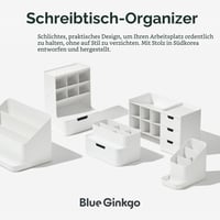 BLUE GINKGO Hive stolni organizator – vertikalna ladica sa 6 pretinaca – držač olovaka i organizator uredskog pribora koji štedi prostor, za školu i kozmetiku 6