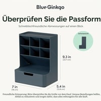 BLUE GINKGO Hive stolni organizator – vertikalna ladica sa 6 pretinaca – držač olovaka i organizator uredskog pribora koji štedi prostor, za školu i kozmetiku 3