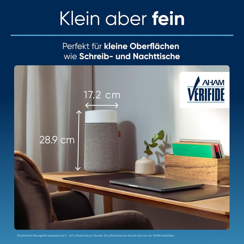 BLUEAIR Blue Pure Mini Max kompakt légtisztító, 99,97% por és pollenszemcse eltávolítás
