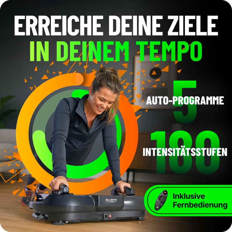 Bluefin Fitness Ultra Slim vibrációs tréner, 5 program, 180 szint, teljes test edzés