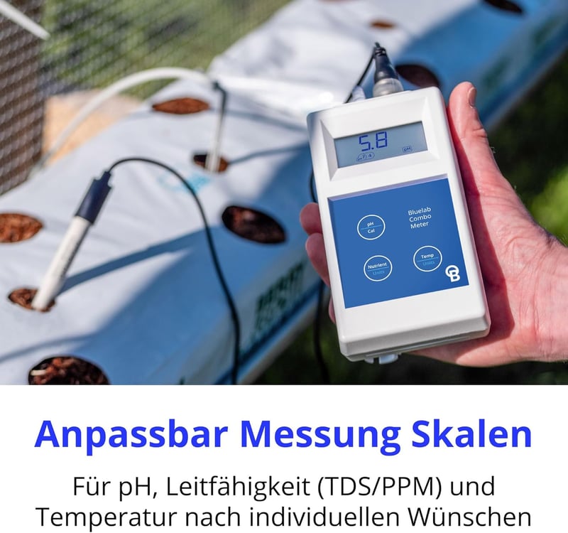 Bluelab METCOMPLUS Combo pH, EC és hőmérséklet mérő hidroponikus növénytermesztéshez - pH/EC/Temp meter in multiple substrates