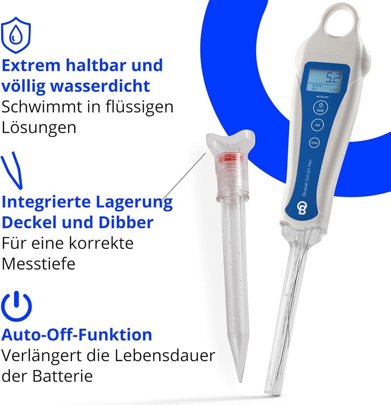 Bluelab PENSOILPH digitális talaj pH mérő és vízteszt készlet hidropónikához