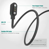 Magnetický USB nabíjací kábel Blueshaweu pre inteligentné hodinky Loddery IDW19 – 3,3 m – čierny 4