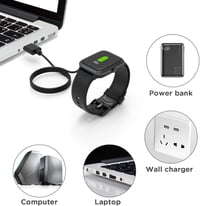 Magnetický USB nabíjací kábel Blueshaweu pre inteligentné hodinky Loddery IDW19 – 3,3 m – čierny 5