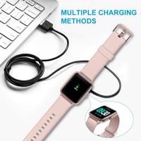 Magnetický USB nabíjací kábel Blueshaweu pre inteligentné hodinky Loddery IDW19 – 3,3 m – čierny 8