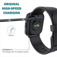 Magnetický USB nabíjací kábel Blueshaweu pre inteligentné hodinky Loddery IDW19 – 3,3 m – čierny 3