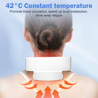 Bluessiery Nyakmasszírozó 42°C Hőterápiával, 5 Mód, 15 Intenzitás, Hordozható - Silver 4