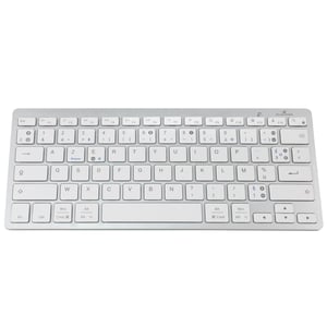 Bluestork Bluetooth tipkovnica za PC/Mac AZERTY, kompaktna, tanka - bijela