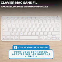 Bluetooth klávesnica Bluestork pre Mac - bezdrôtová, nabíjateľná cez USB-C, kompaktná, tichá - kompatibilná s Mac, iMac, iPad Air, iPad Pro, f 2
