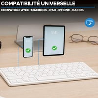 Bluetooth klávesnica Bluestork pre Mac - bezdrôtová, nabíjateľná cez USB-C, kompaktná, tichá - kompatibilná s Mac, iMac, iPad Air, iPad Pro, f 3