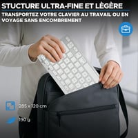 Bluetooth klávesnica Bluestork pre Mac - bezdrôtová, nabíjateľná cez USB-C, kompaktná, tichá - kompatibilná s Mac, iMac, iPad Air, iPad Pro, f 7
