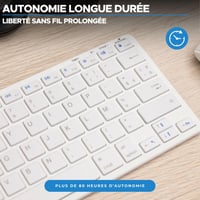 Bluetooth klávesnica Bluestork pre Mac - bezdrôtová, nabíjateľná cez USB-C, kompaktná, tichá - kompatibilná s Mac, iMac, iPad Air, iPad Pro, f 6