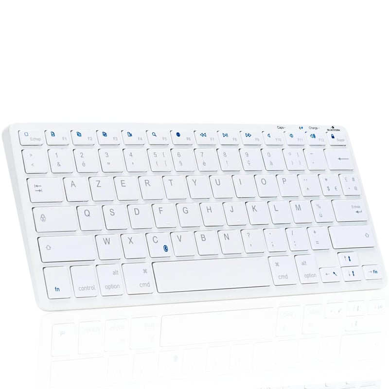 Bluetooth klávesnica Bluestork pre Mac - bezdrôtová, nabíjateľná cez USB-C, kompaktná, tichá - kompatibilná s Mac, iMac, iPad Air, iPad Pro, f
